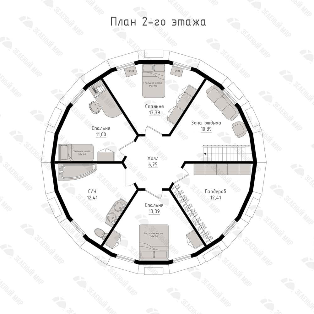 Каркас купольный дом D12H под ключ | Зеленый Мир